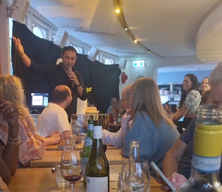 Sam McCool in action at the Sunday Roast